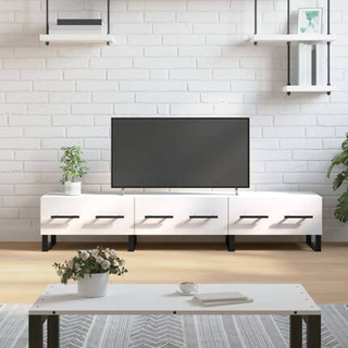 vidaXL Szafka pod TV, biała, 150x36x30 cm, materiał drewnopochodny wariant 5