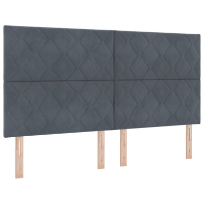 Łóżko z pojemnikiem i materacem LED ciemnoszary 180 x 200 cm