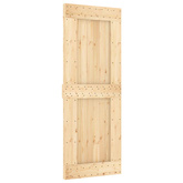 Drzwi przesuwne Naturalny i czarny 80 x 210 cm