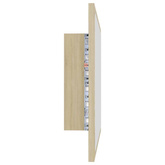 vidaXL Lustro łazienkowe LED, kolor dąb sonoma, 60x8,5x37 cm, akryl