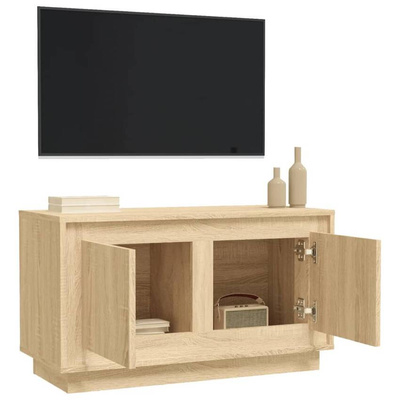 vidaXL Szafka pod TV, dąb sonoma, 80x35x45 cm, materiał drewnopochodny