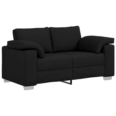 Sofa dwuosobowa Czarny 160 cm tkanina