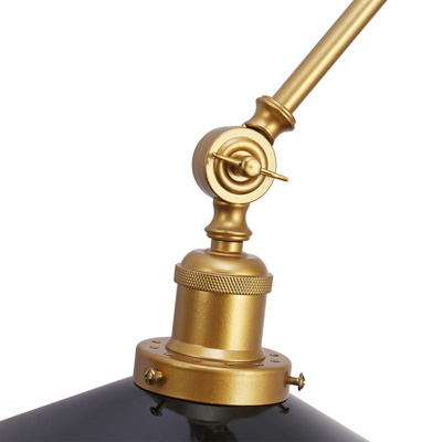 Kinkiet Retro nastawny Czarno Złoty Abruzzo Gloria