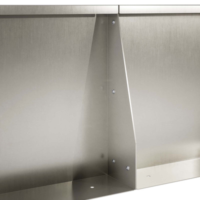 Mur oporowy 6 szt. 40 x 12 x 30 cm Stal nierdzewna srebrny