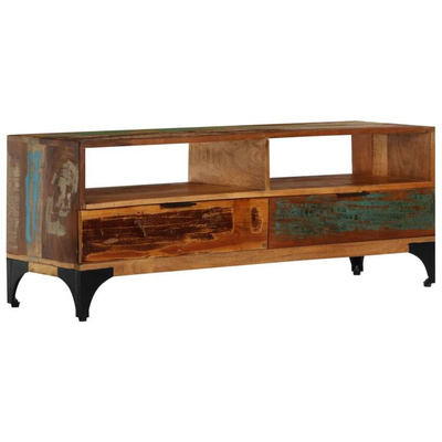 vidaXL Szafka pod TV, 118x35x45 cm, lite drewno odzyskane