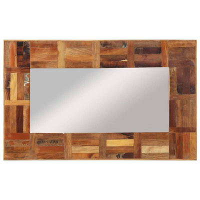 vidaXL Lustro ścienne w ramie z litego drewna z odzysku, 50x80 cm