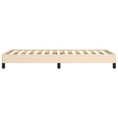 Rama łóżka bez materaca Kremowa 90x200 cm Tkanina