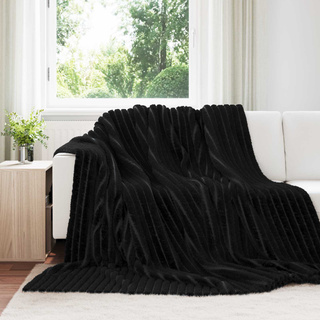 Koce narzutowe 6 pcs Czarny 240 x 220 cm Polar
