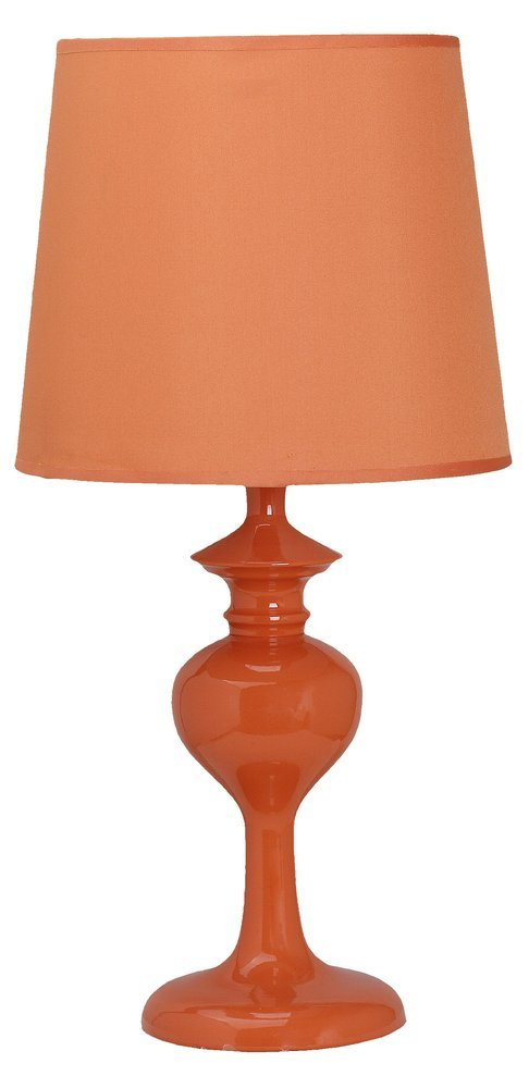 Lampka nocna Berkane pomarańczowa z abażurem E14 klasyczna