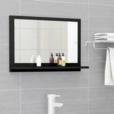 vidaXL Lustro łazienkowe, czarne 60x10,5x37cm, materiał drewnopochodny