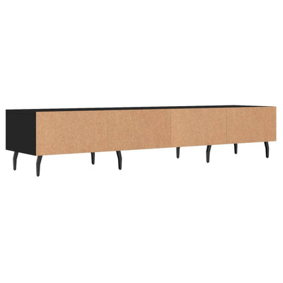 vidaXL Szafka pod TV, czarna, 150x36x30 cm, materiał drewnopochodny wariant 6