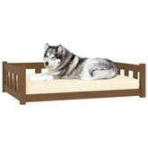 vidaXL Legowisko dla psa, miodowe, 105,5x75,5x28 cm, drewno sosnowe