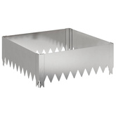 Krawężnik do trawnika 4 szt. 60 x 60 x 20 cm Stal srebrny