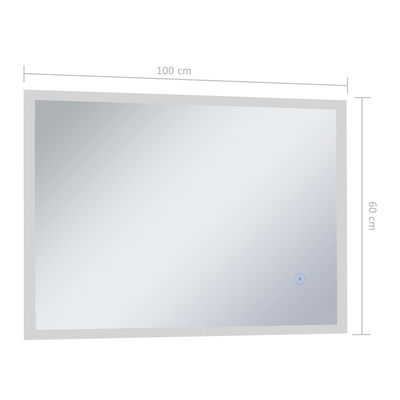 vidaXL Lustro łazienkowe z LED i czujnikiem dotykowym, 100x60 cm