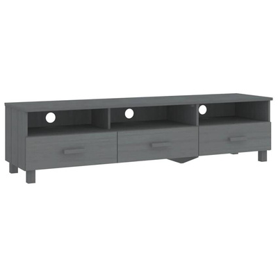 vidaXL Szafka pod TV HAMAR, ciemnoszara, 158x40x40 cm, drewno sosnowe