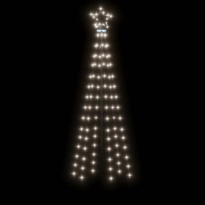 vidaXL Choinka z kołkiem gruntowym, 108 zimnych białych LED, 180 cm