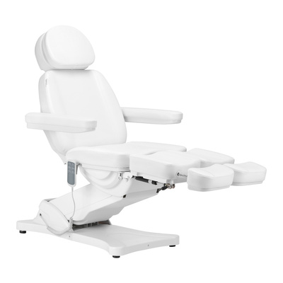Elektryczny fotel kosmetyczny SILLON CLASSIC 3 silniki z kołyską pedi biały 148292