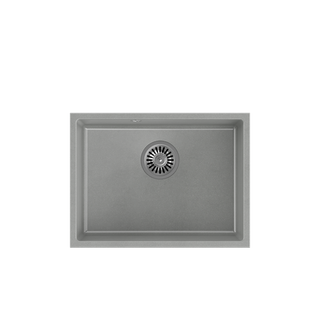 Quadron | ALEC 50 | kuchenny zlewozmywak SZARY | wymiary: 53,5 x 40 x 20,5 cm | 1-komorowy podwieszany | podbudowa szafki: od 60 cm