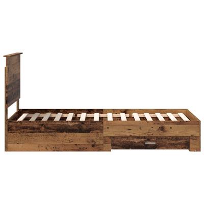 Ramka łóżka Stare drewno 90 x 200 cm Drewno inżynieryjne