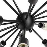 Lampa wisząca Abigali Retro Spikes, czarny 18xE27