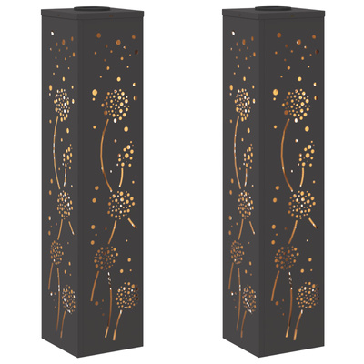 Słoneczna LED lampa na ścieżkę 2 pcs Czarny