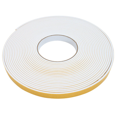 Taśma samoprzylepna z pianki 5 szt. Biały 15mm x 10m Pianka CR