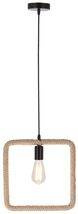 Quadro lampa wisząca czarny+beżowy 1x40W E27