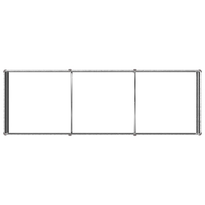 Podniesione Łóżko Ogrodowe srebrny 240 x 80 x 24 cm Ocynkowany