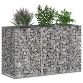 Podniesione łóżko gabionowe 130 x 50 x 80 cm Stal ocynkowana