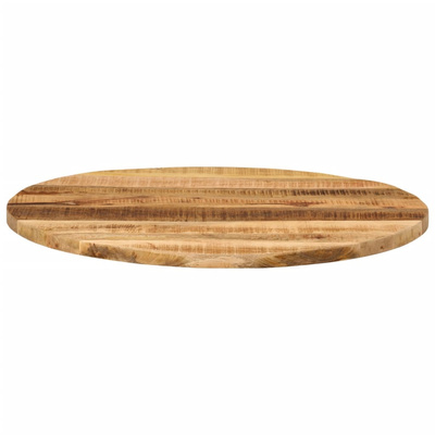 Blat stołu, Ø 90x2,5 cm, okrągły, surowe lite drewno mango