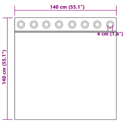Zasłony zaciemniające 2 pcs Czerwone wino 140 x 140 cm Aksamit