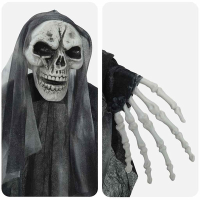 Zawieszany Duch Halloween 3 pcs Czarny 66 x 110 cm Poliester