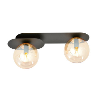 Lampa sufitowa  PLAZA 2 BLACK/MIODOWY