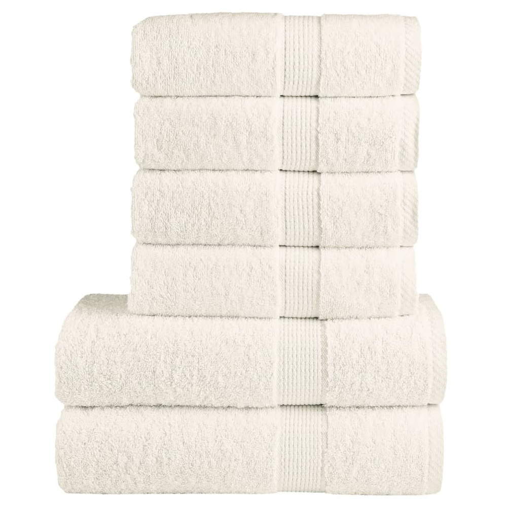 6-częściowy zestaw ręczników premium SOLUND, kremowy, 600 g/cm?