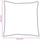 Poduszka z poduszką 2 pcs Biały 60 x 60 cm bawełna