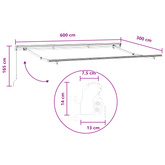Markiza wysuwana piaskowy 600 cm Poliester i aluminium