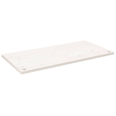 vidaXL Blat biurka, biały, 100x60x2,5 cm, lite drewno sosnowe