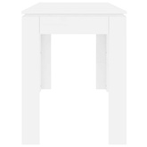 Stół jadalniany, biały, 120x60x76 cm, materiał drewnopochodny