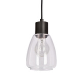 MOLDO lampa wisząca czarny 1x40W E27 klosz bezbarwny  31-35066