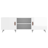 vidaXL Szafka pod TV, wysoki połysk, biała, 150x30x50 cm