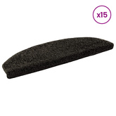 Samoprzylepne maty na schody Półokrąg 15 pcs antracytowy