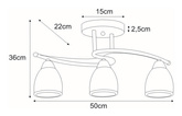 Lampa sufitowa K-JSL-8090/3 AB z serii SAMIRA