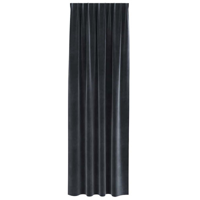 Zasłony zaciemniające 2 pcs Ciemnoszary 140 x 245 cm Aksamit