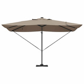 Parasol plażowy Ze LED Lights Ciemnoszary 352 x 251 x 265 cm