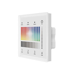 TD4-4SH dotykowy panel ścienny DALI MASTER RGBW 4 strefy, DT6 / DT8 Biały
