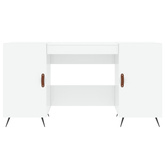 vidaXL Biurko białe z połyskiem, 140x50x75 cm, materiał drewnopochodny model standard