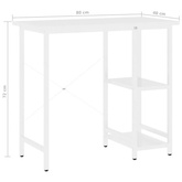 vidaXL Biurko komputerowe, białe, 80x40x72 cm, MDF i metal