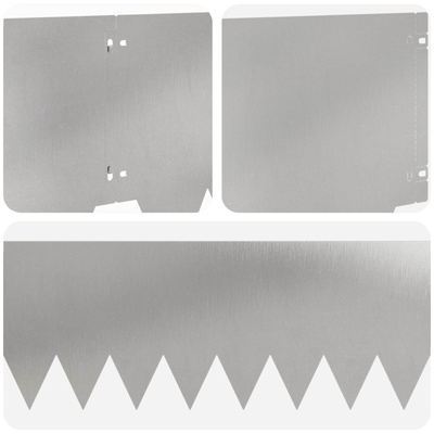 Krawężnik do trawnika 20 szt. 103 x 30 cm Stal srebrny
