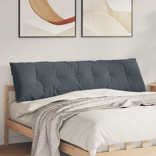 Poduszka na plecy Ciemnoszary 180 x 50 cm Tkanina sztruksowa