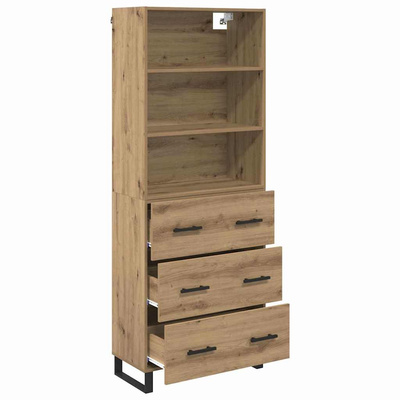 Highboard 2 szt. Dąb rzemieślniczy 69,5 x 34 x 180 cm